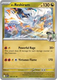 pokemon me ascended heroes n s reshiram 154 217