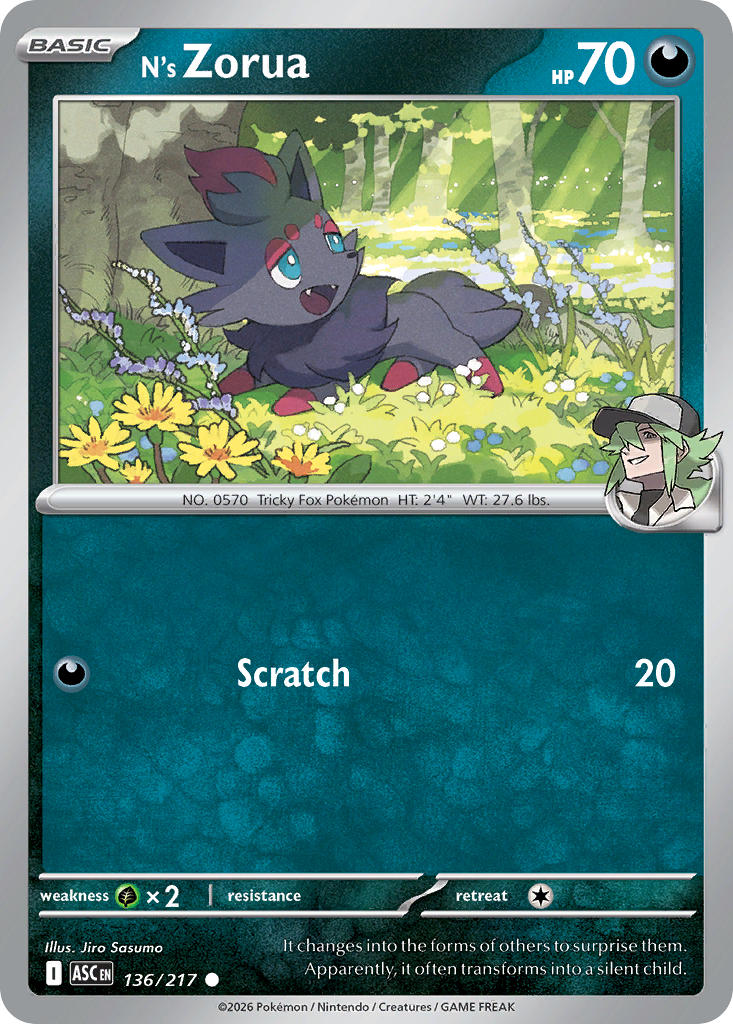 N's Zorua - 136-217 - (Energy Symbol)