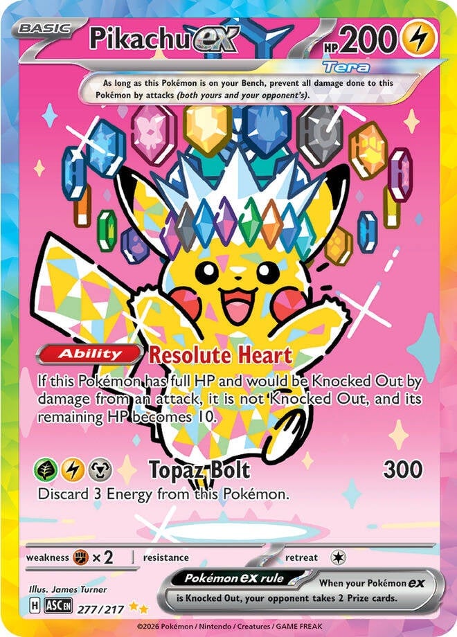 Pikachu EX - 277-217 - Special Illustrator Rare