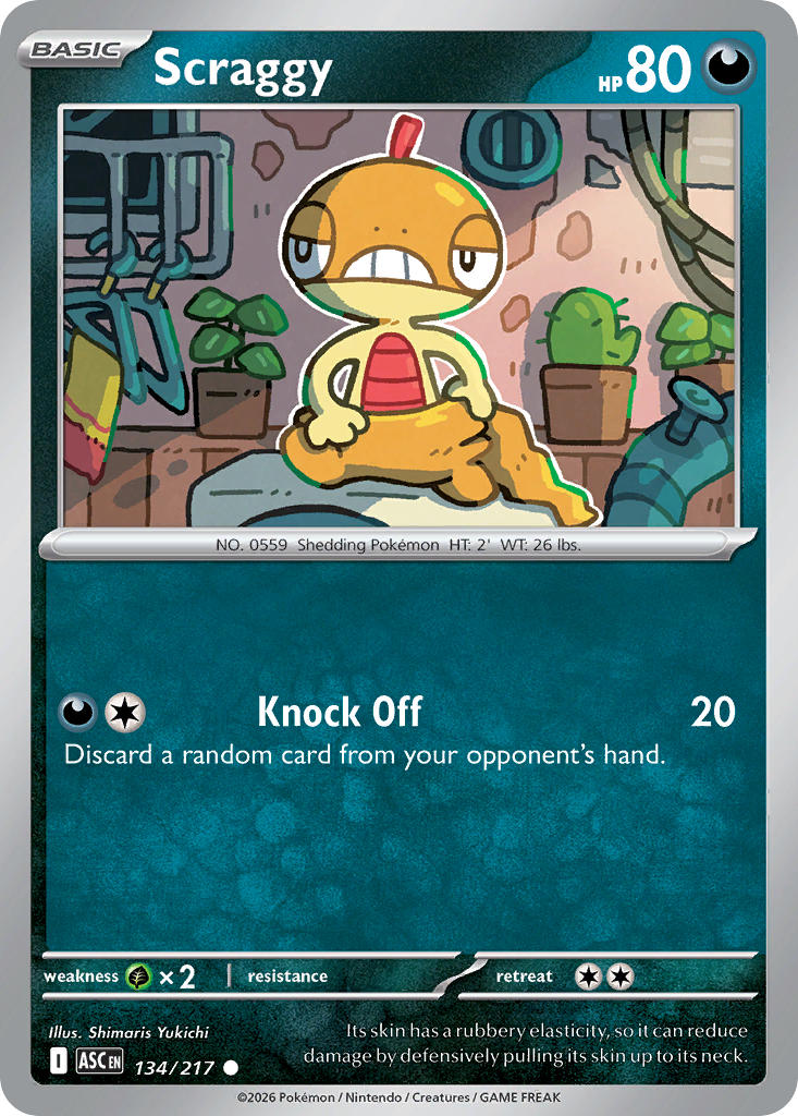 Scraggy - 134-217 - (Energy Symbol)