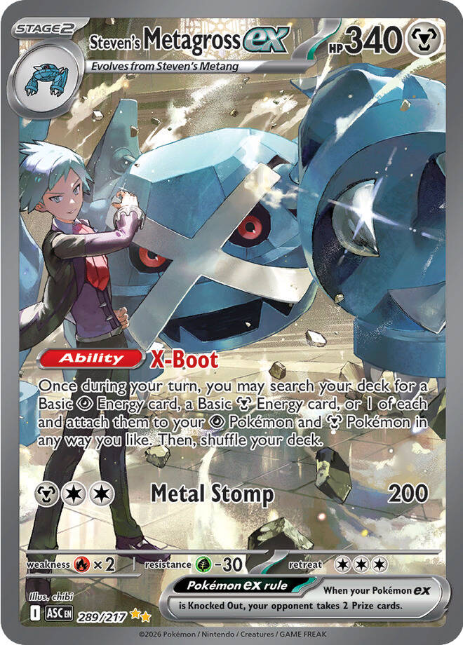 Steven's Metagross EX - 289-217 - Special Illustrator Rare