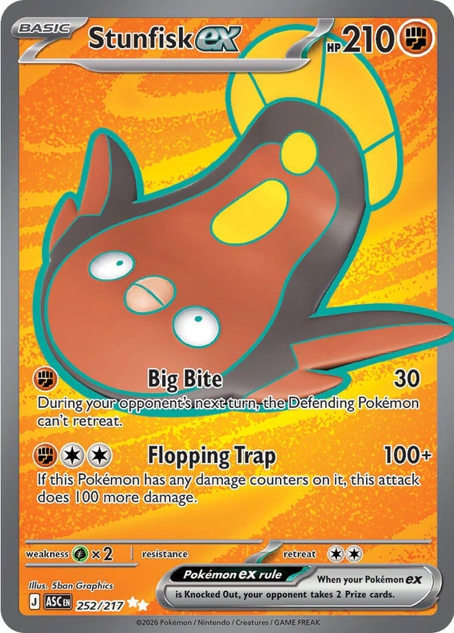 Stunfisk EX - 252-217 - FULL ART