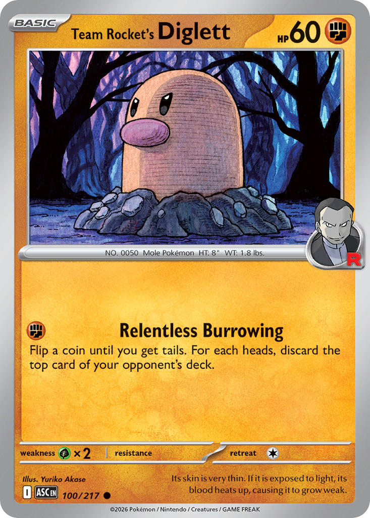 Team Rocket's Diglett - 100-217 - (Team Rocket)