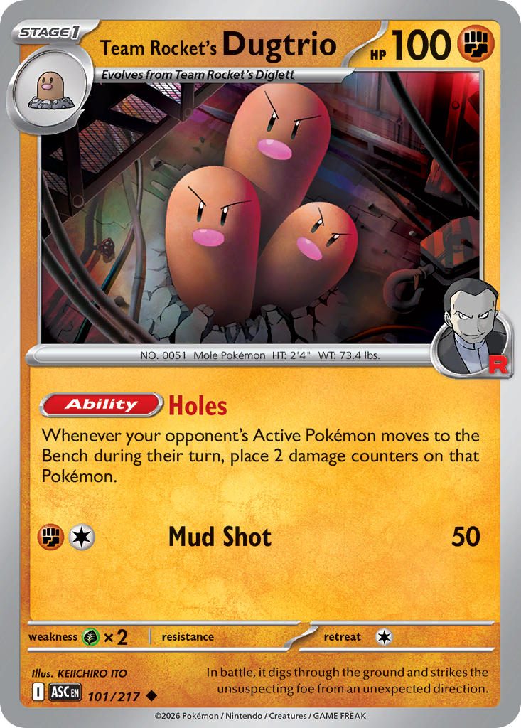 Team Rocket's Dugtrio - 101-217 - (Team Rocket)