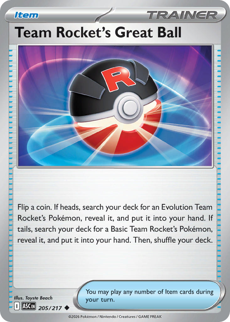 Team Rocket's Great Ball - 205-217 (RH)