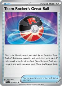 pokemon me ascended heroes team rocket s great ball 205 217