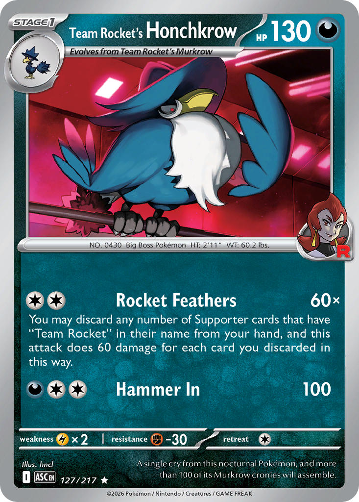 Team Rocket's Honchkrow - 127-217 - (Team Rocket)