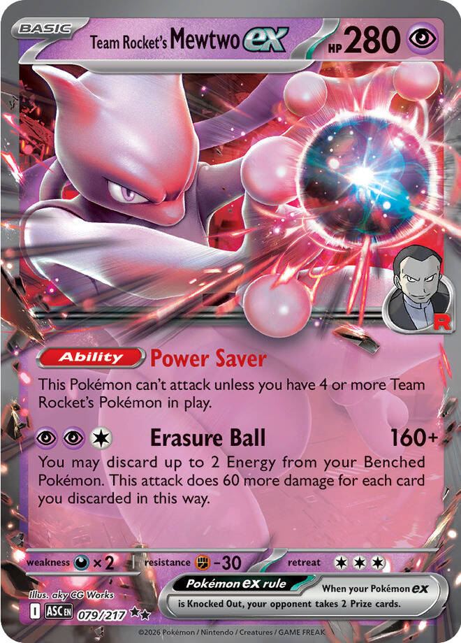 Team Rocket's Mewtwo EX - 079-217