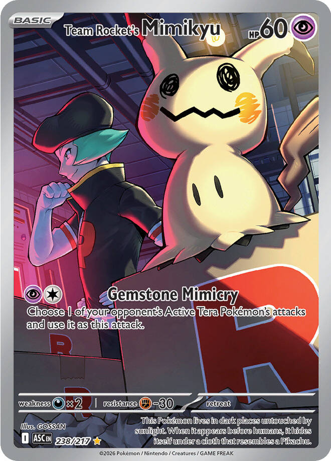 Team Rocket's Mimikyu - 238-217 - Illustrator Rare
