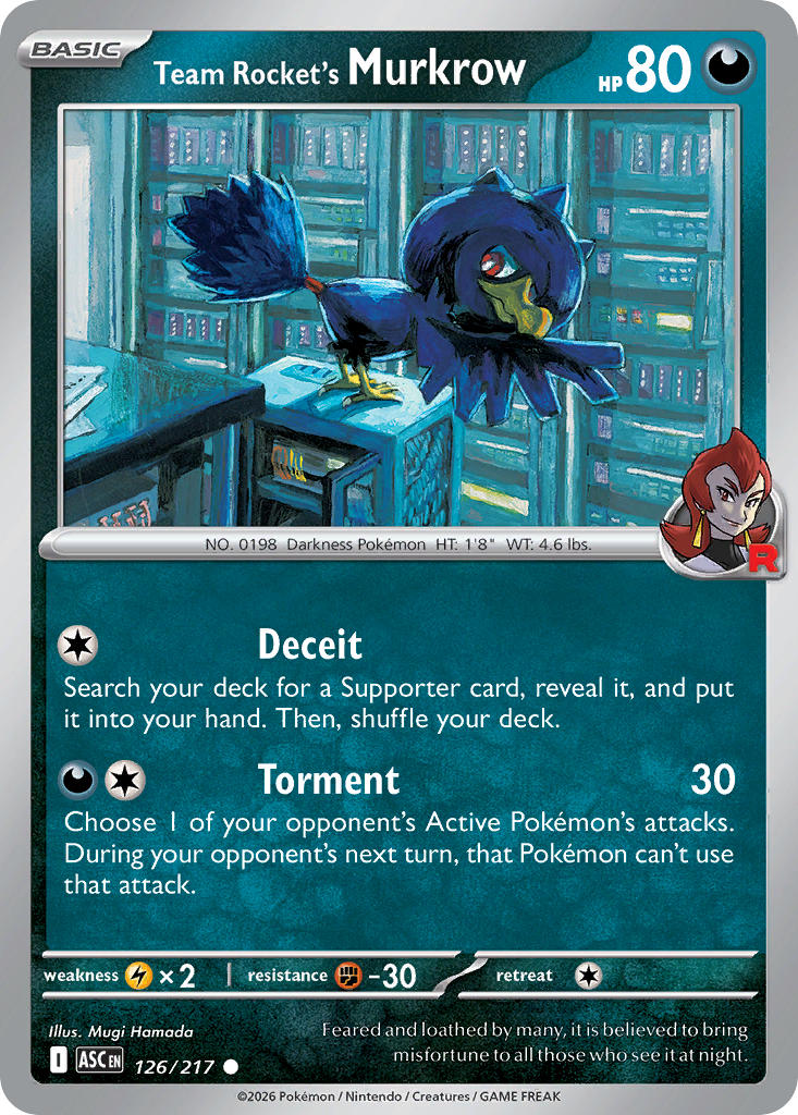Team Rocket's Murkrow - 126-217 - (Energy Symbol)