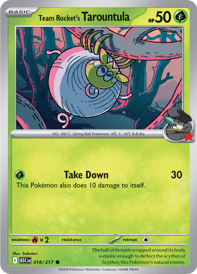 Team Rocket's Tarountula - 018-217