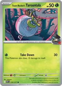 pokemon me ascended heroes team rocket s tarountula 018 217