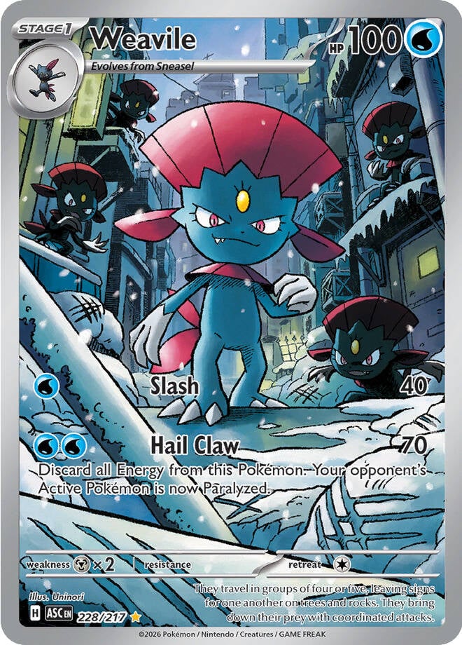 Weavile - 228-217 - Illustrator Rare