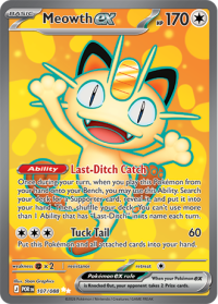 pokemon me03 perfect order meowth ex 107 088 full art