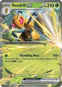 pokemon me04 chaos rising beedrill ex 003 086