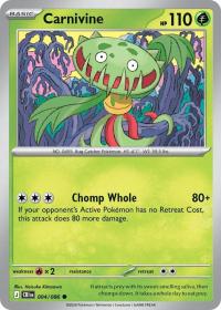 pokemon me04 chaos rising carnivine 004 086