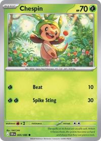 pokemon me04 chaos rising chespin 005 086 rh
