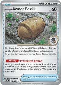 pokemon me05 pitch black antique armor fossil 072 084