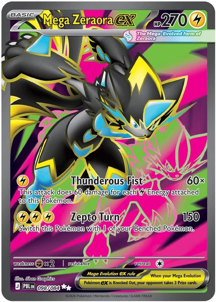 Mega Zeraora EX - 098-084 - FULL ART
