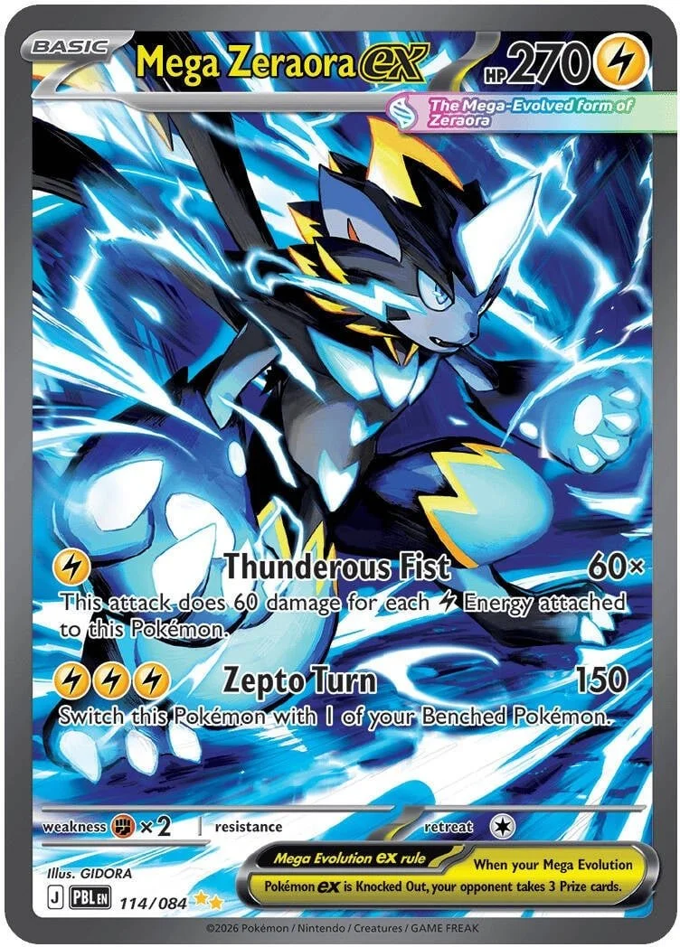 Mega Zeraora EX - 114-084 - Special Illustration Rare