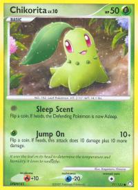 pokemon mysterious treasures chikorita 77 123