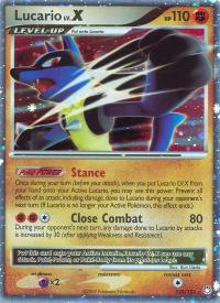 pokemon mysterious treasures lucario lv x 122 123