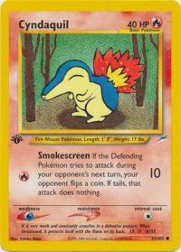 pokemon neo destiny 1st edition cyndaquil 61 105 1st edition