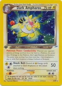 pokemon neo destiny 1st edition dark ampharos 1 105 1st edition