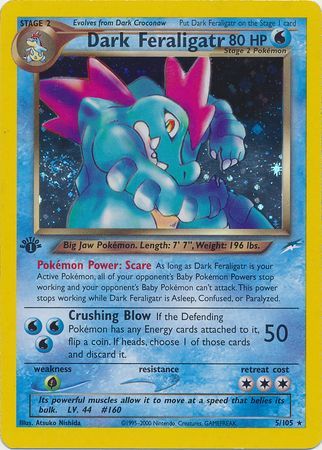 Dark Feraligatr - 5-105   1st Edition