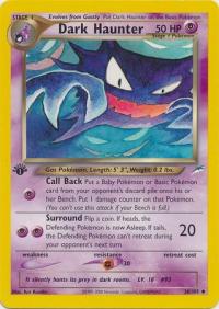 pokemon neo destiny 1st edition dark haunter 36 105 1st edition