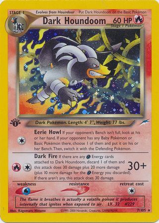 Dark Houndoom - 7-105   1st Edition