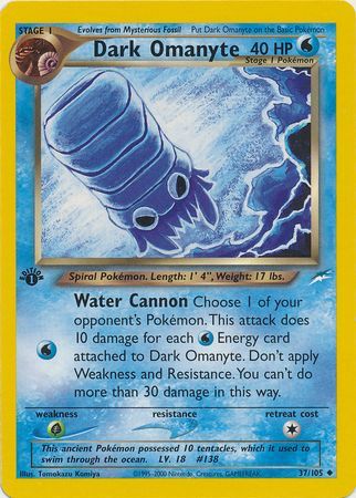 Dark Omanyte - 37-105 1st Edition