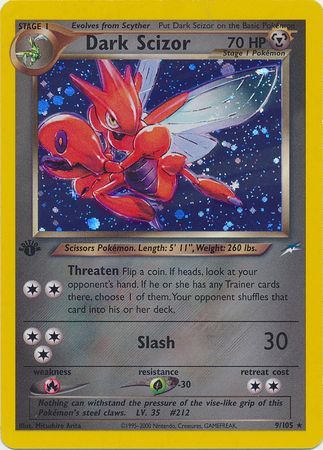Dark Scizor - 9-105 1st Edition