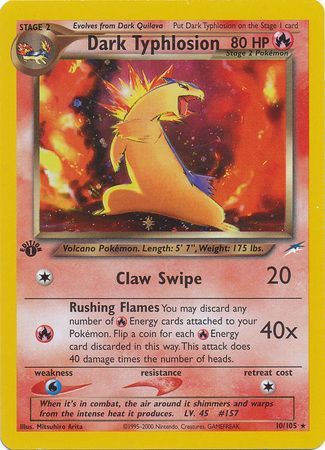 Dark Typhlosion - 10-105   1st Edition