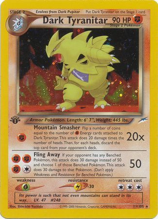 Dark Tyranitar - 11-105 1st Edition