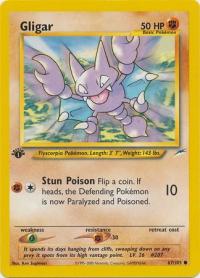 pokemon neo destiny 1st edition gligar 67 105 1st edition