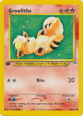 Growlithe - 68-105 1st Edition