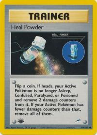 pokemon neo destiny 1st edition heal powder 104 105 1st edition
