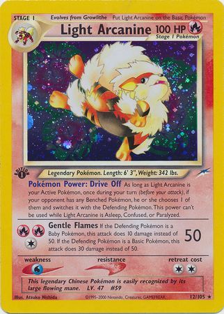 Light Arcanine - 12-105  1st Edition