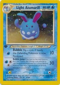 pokemon neo destiny 1st edition light azumarill 13 105 1st edition