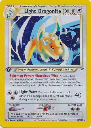 Light Dragonite - 14-105  1st Edition