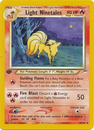 Light Ninetales - 50-105 1st Edition