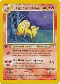 pokemon neo destiny 1st edition light ninetales 50 105 1st edition