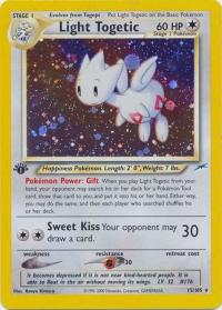 pokemon neo destiny 1st edition light togetic 15 105 1st edition