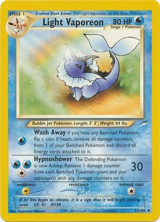 Light Vaporeon - 52-105 1st Edition