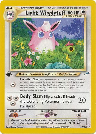 Light Wigglytuff - 54-105 1st Edition