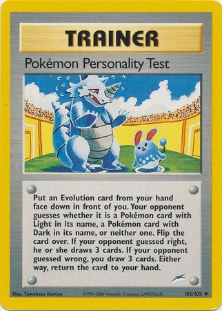 Pokemon Personality Test - 102-105 1st Edition