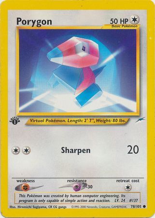 Porygon - 78-105 1st Edition