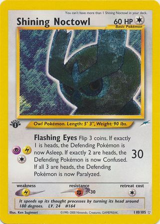 Shining Noctowl (Triple Star) - 110-105 1st Edition