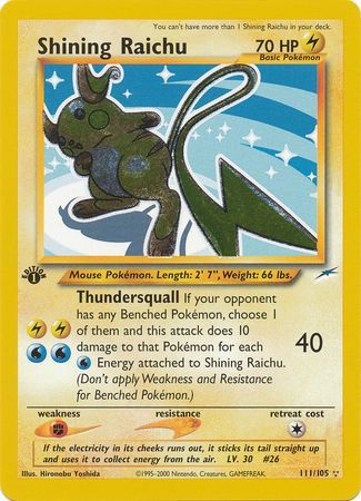Shining Raichu (Triple Star) - 111-105 1st Edition